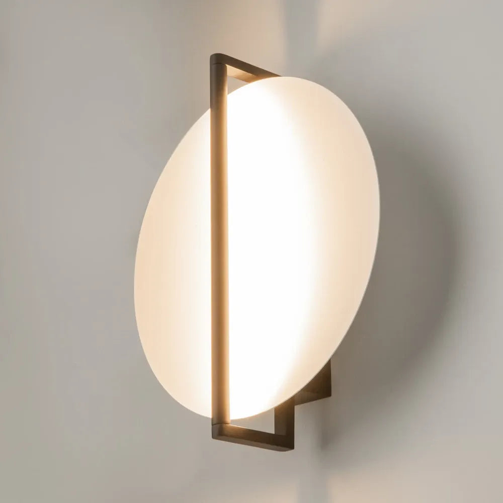 Aplica de perete din Aluminiu Negru/Alb cu LED D30xH34cm Mira