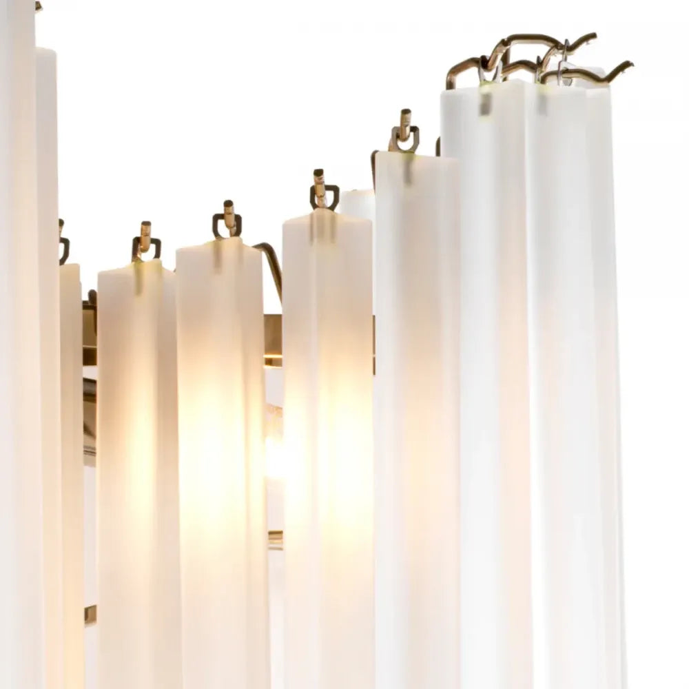 Candelabru din Metal Argintiu si Sticla Mata Alb H60xD60cm Pulsar Eichholtz