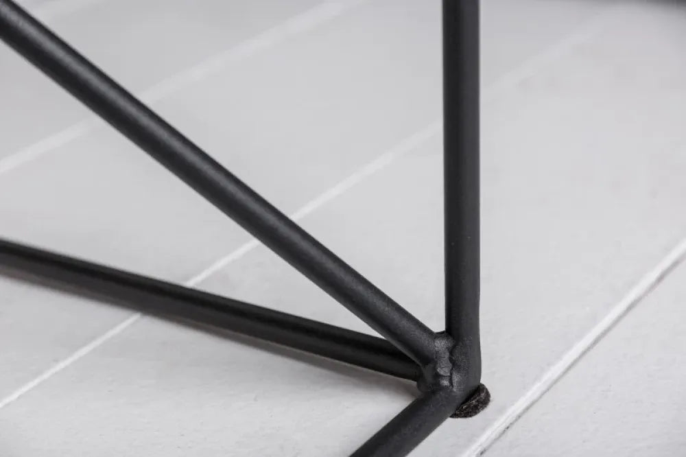 Masuta de cafea Dreptunghiulara din Lemn masiv de stejar Maro si Metal Negru L110xH40cm Architecture