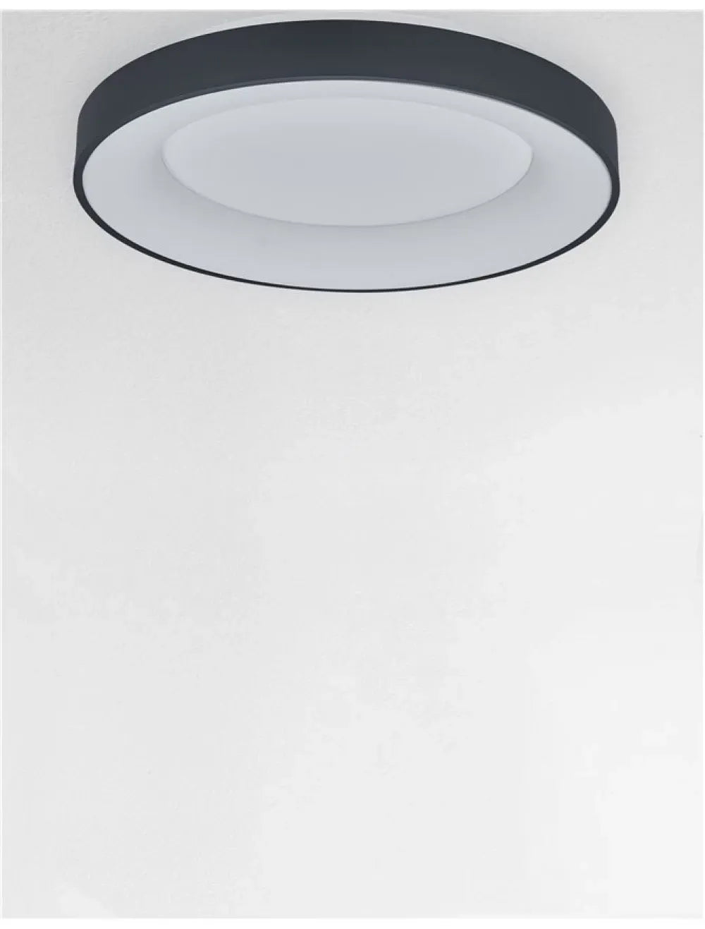 Plafoniera din Aluminiu Negru H9xL60cm IP20 50W 2864lm 3000-4000k RANDO SMART