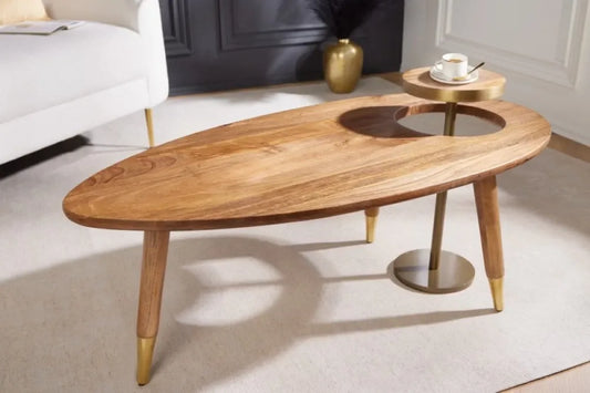 Masuta de cafea Ovala din Lemn de mango Maro L110xH50cm Gastsby