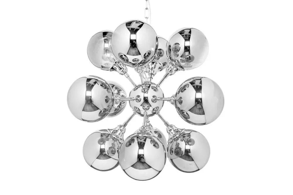 Pendul din Metal Argintiu si Sticla Argintiu L72xH72cm GALAXY