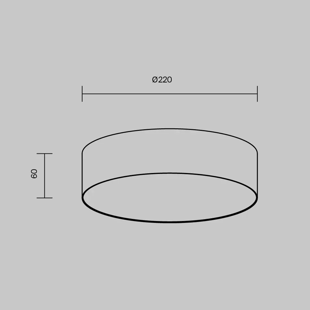 Plafoniera din Aluminiu Auriu mat H6xD22cm Zon