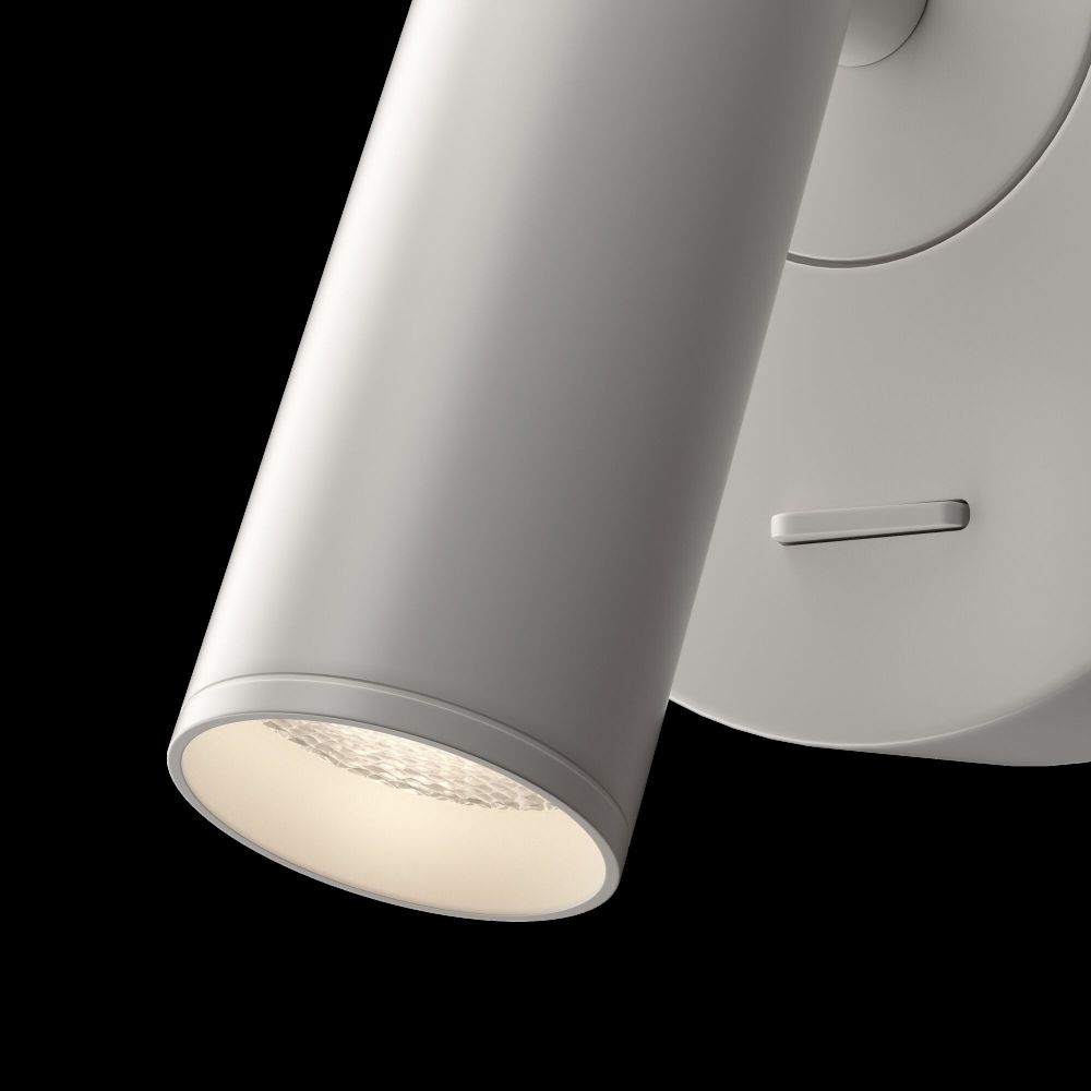 Aplica de perete reglabila din Metal Alb cu LED L7x7xH9cm Mirax