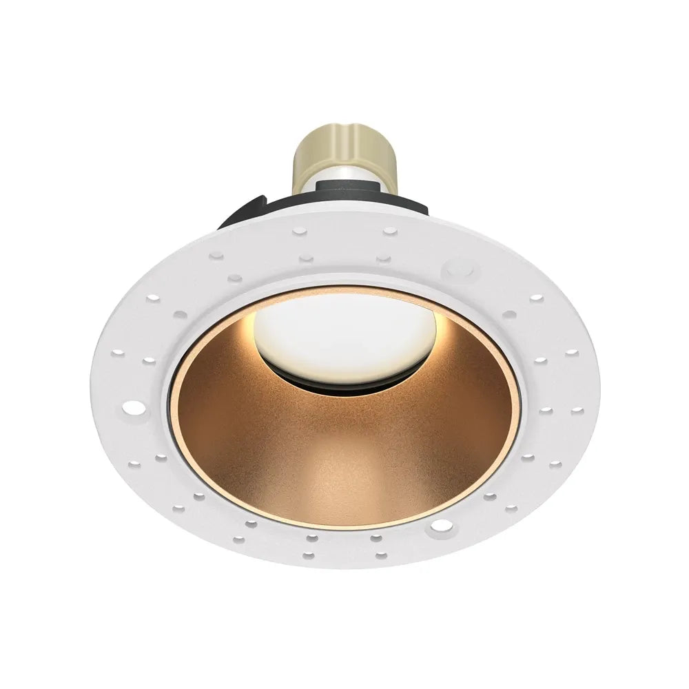 Spot incastrat rotund din Aluminiu Alb/Auriu mat H4xD10cm IP 20 GU10 10W Share