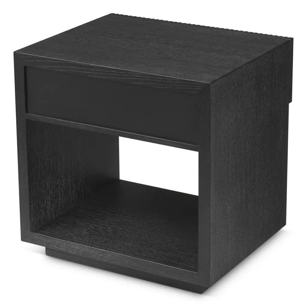 Noptiera din Furnir de stejar Gri carbune L60xH61cm Dimitrios Eichholtz