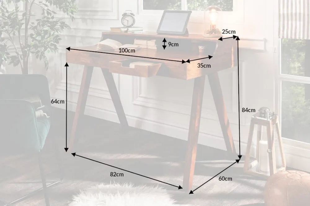 Birou din Lemn de salcam Maro L100xH84cm MONSOON