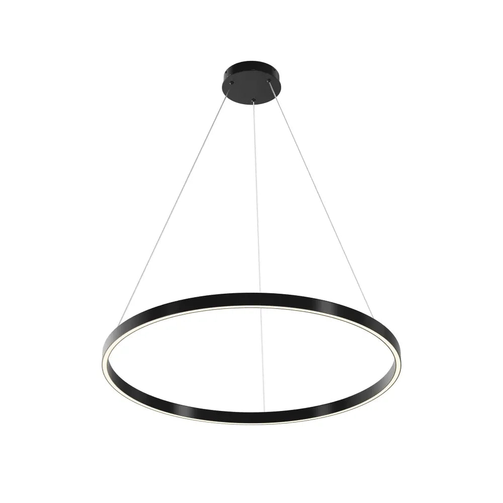 Lustra din Aluminiu Negru si Silicon Alb H120xD80cm Rim