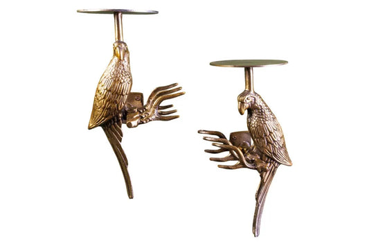Set 2 cuiere din Metal Auriu L23xH43cm WILDLIFE BIRDS