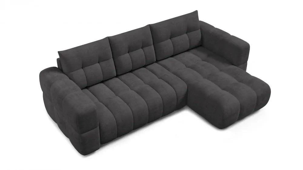 Coltar in forma de L tapitat cu material pet friendly Alias gri L264 x 160cm
