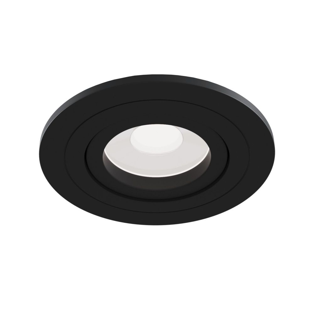 Spot incastra din Aluminiu Negru D10xH6cm Atom