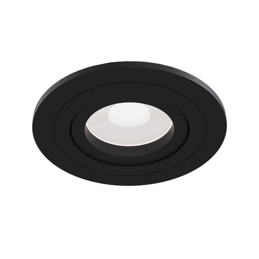 Spot incastra din Aluminiu Negru D10xH6cm Atom