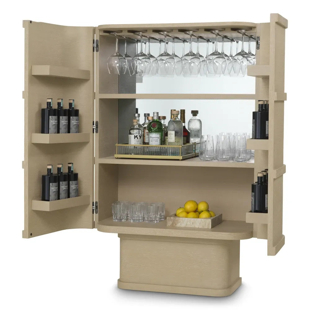 Dulap bar din Furnir de stejar Maro deschis L95xH145.5cm Cabana Eichholtz