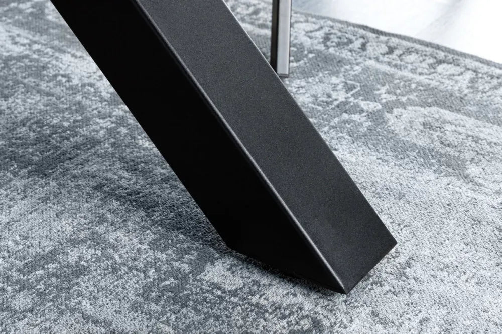 Masa din Derivat din lemn Gri si Metal Negru L180xH76cm Wild