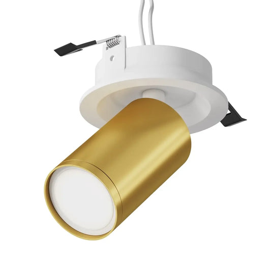 Spot incastrat din Aluminiu Alb/Auriu mat H12xD5cm IP 20 GU10 10W FOCUS S