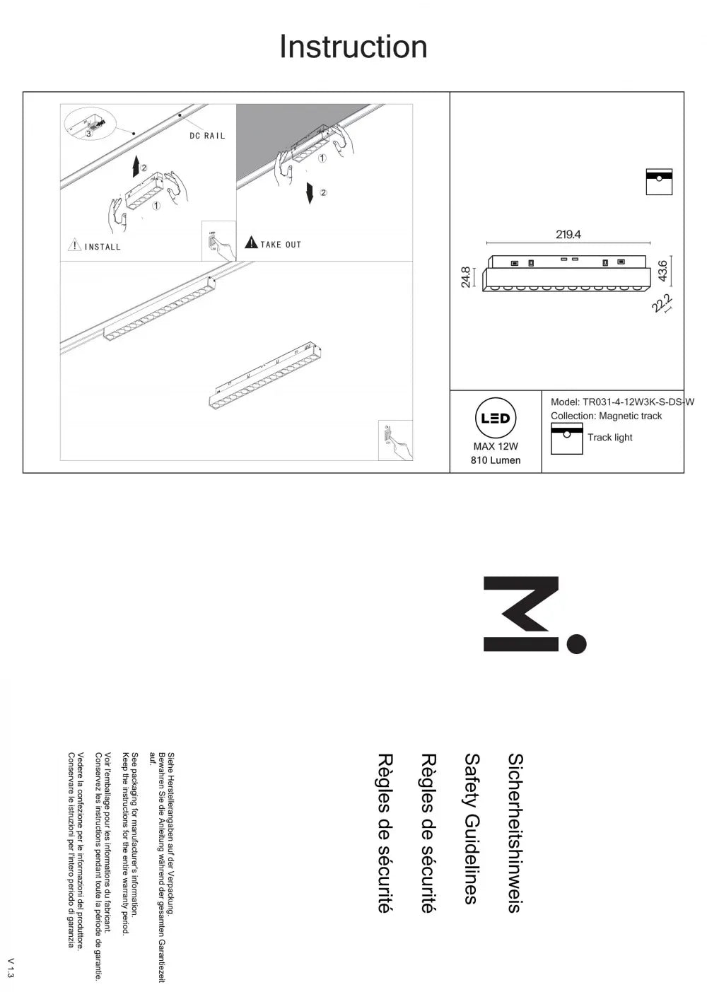 Spot dimabil smart pentru sina Exility din Aluminiu Alb H4.4xL22cm 12W 810lm 2700-6000k Points