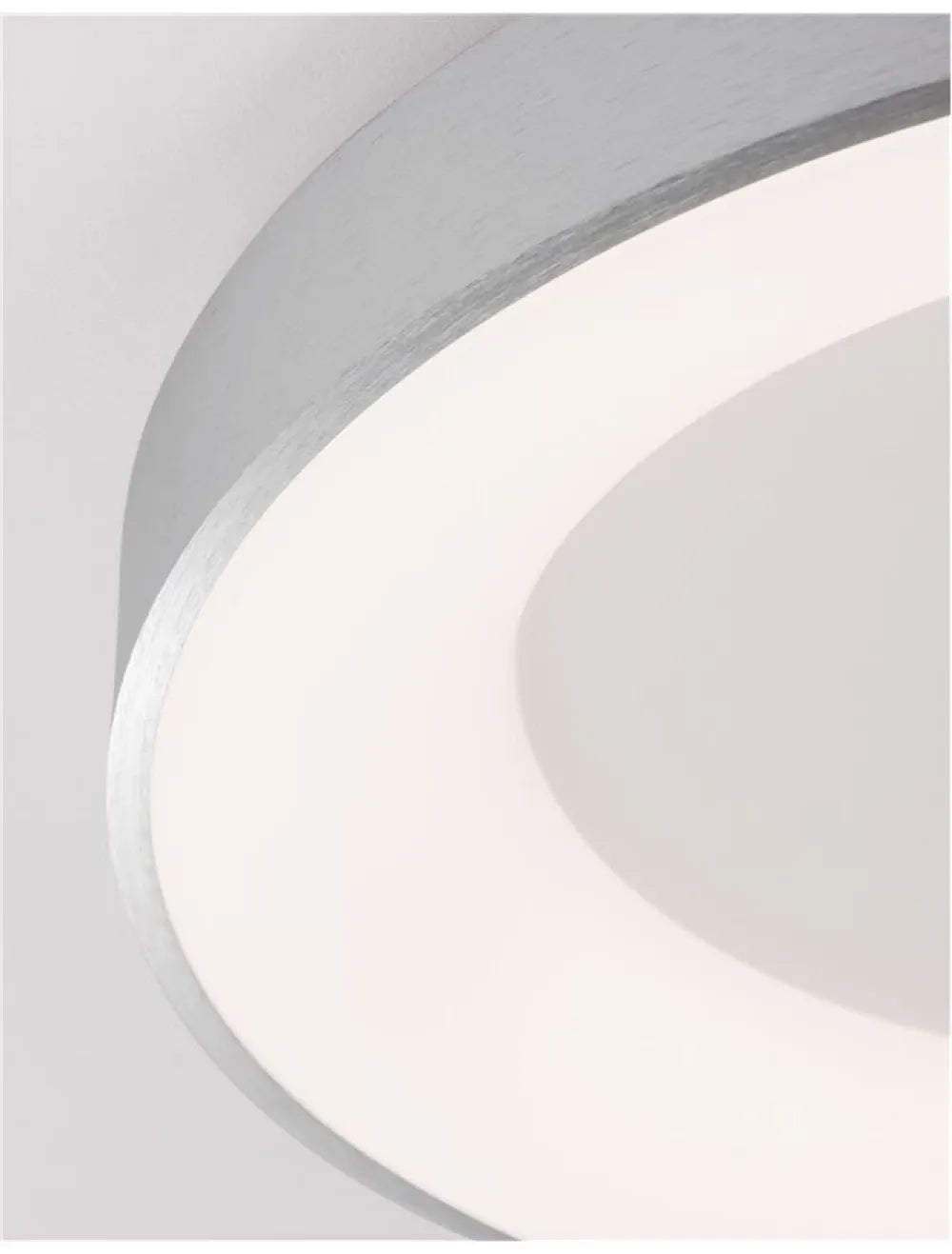 Plafoniera structura din Aluminiu Argintiu si abajur din Acrilic Alb H9xL60cm IP20 50W 2864lm 3000k RANDO THIN