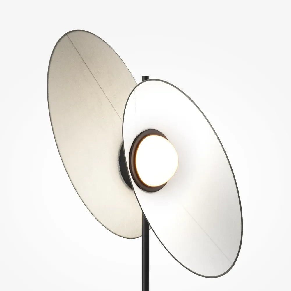 Lampa podea din Aluminiu Negru si Textil Alb H157.8xL17.4cm Evolution