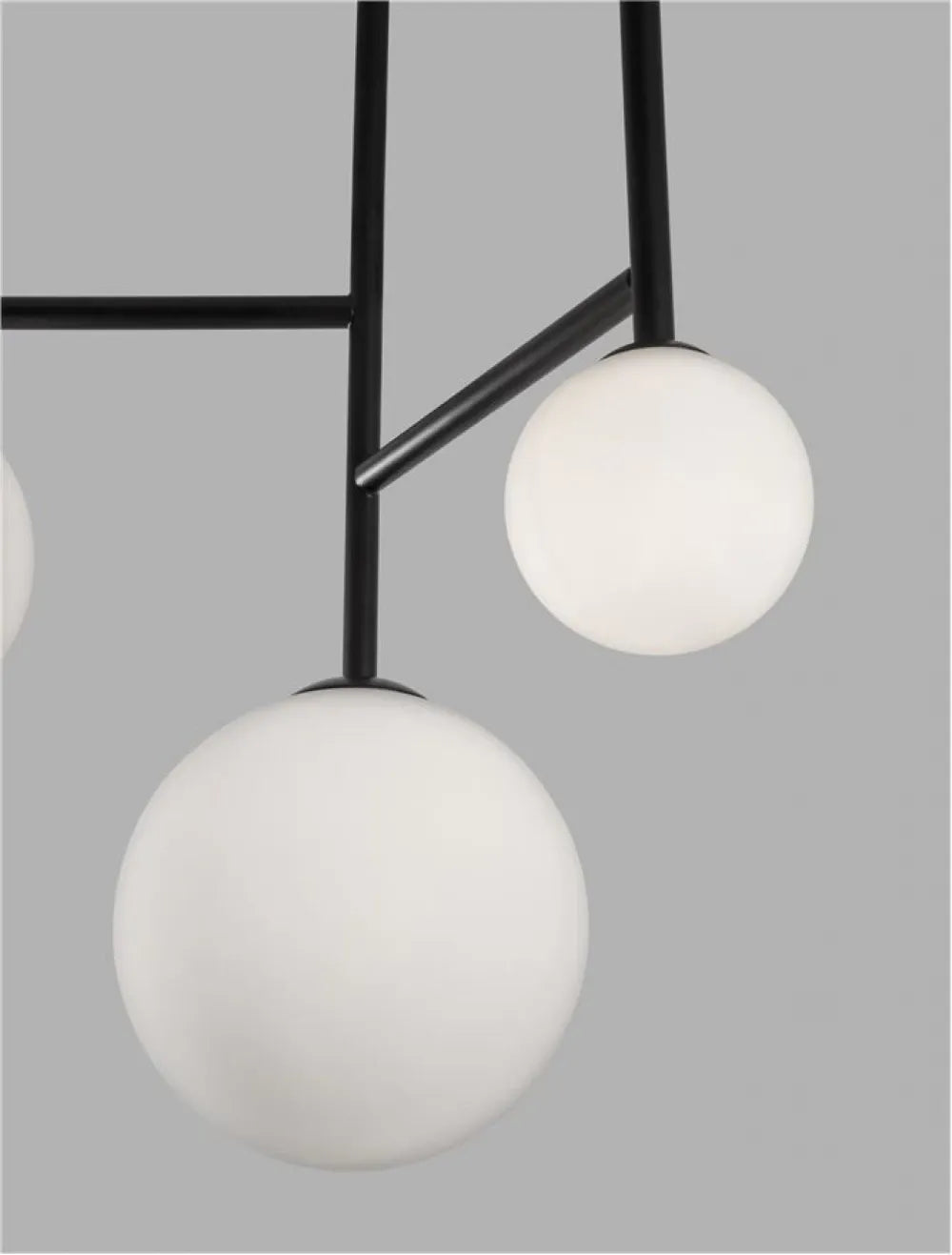 Lustra structura din Aluminiu Negru si abajur din Sticla Alb H71xL49cm IP20 BLAKY