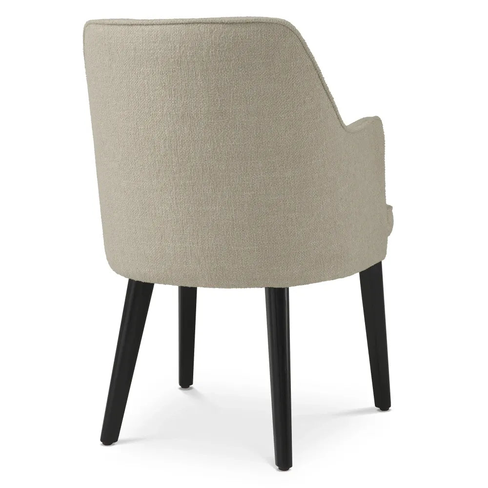 Scaun tapitat cu Stofa Ecru L55xA64xH84cm Lavinia Eichholtz