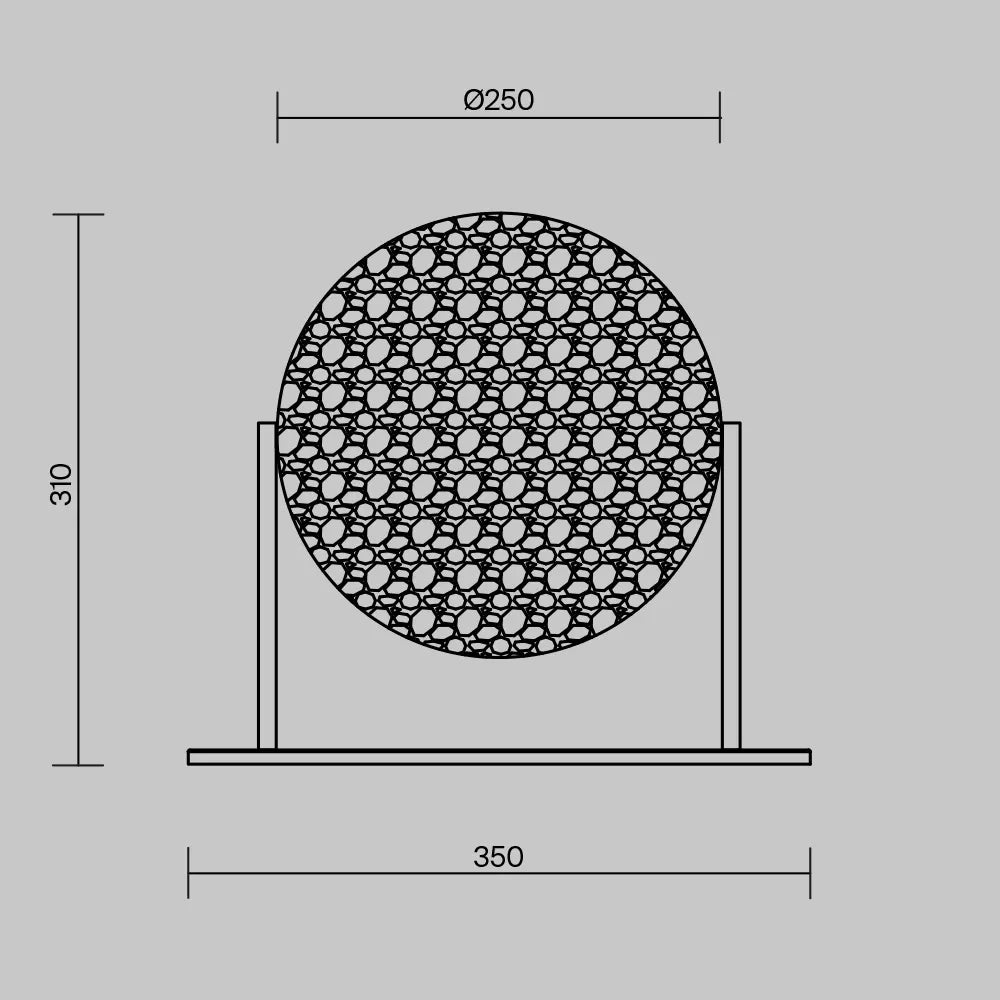 Veioza din Metal Argintiu Chrome H31xL8cm Mangata
