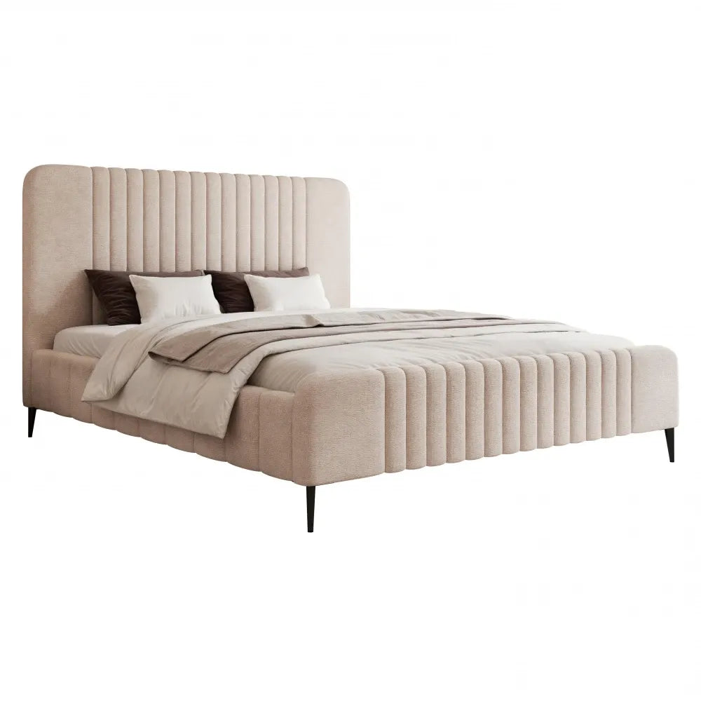 Pat 140 x 200 tapitat cu Chenille Perfect harmony Crem Sora