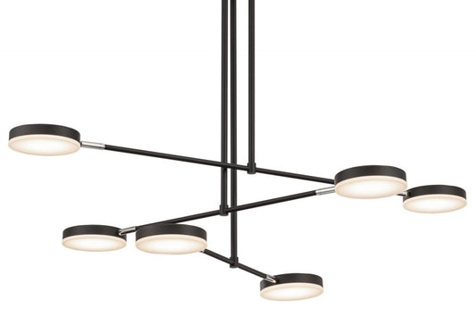 Lustra asimetrica din Metal Negru cu LED L55x62xH62cm Fad