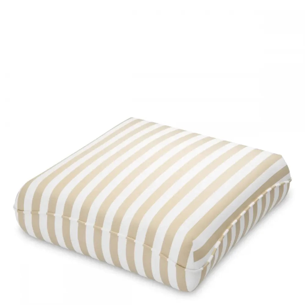 Puf din Stofa Alb/Bej H44xL118cm Relax Eichholtz