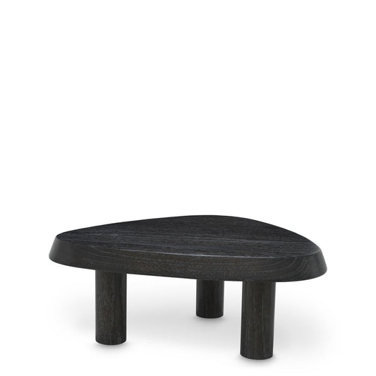 Masuta de cafea Asimetrica din Lemn de mindi Negru L63xH25cm Briel S