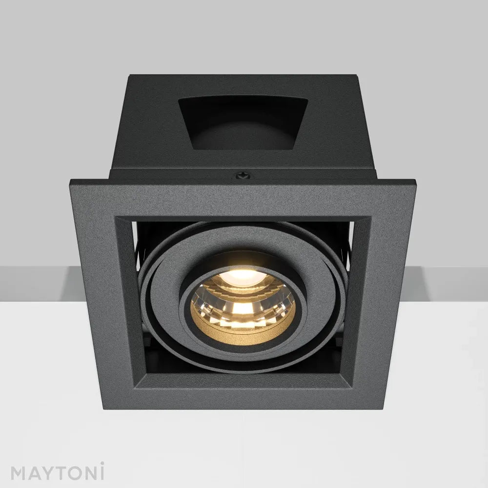 Spot incastrat din Aluminiu Negru H7.5xL9.5cm 10W Metal Modern