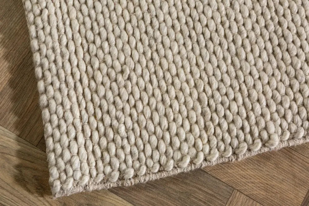 Covor din Lana/Poliester Bej L240cm Wool