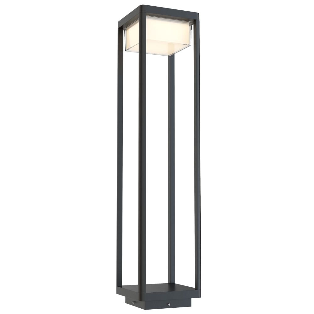 Stalp de iluminat pentru exterior din si Metal Negru L18xH80cm Baker Street
