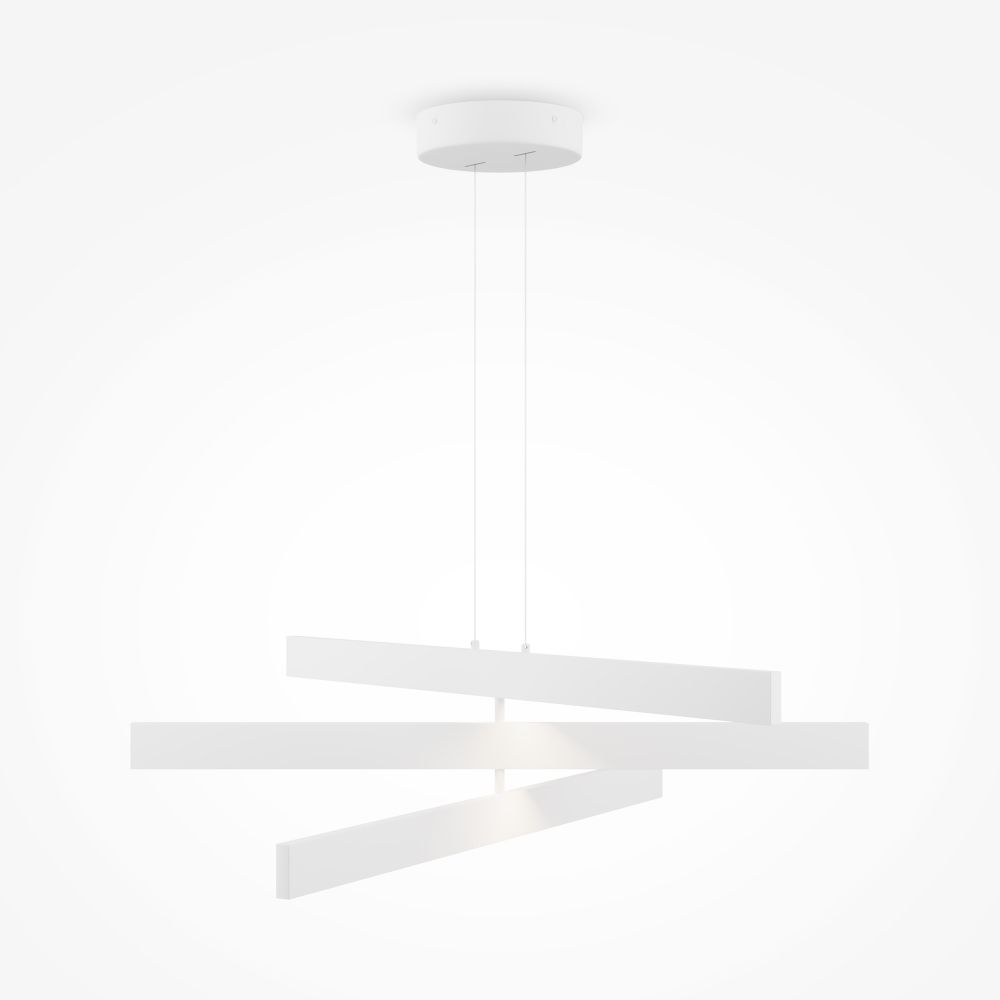 Lustra Dreptunghiulara din Aluminiu Alb 46W 2300lm 4000k L80xH120cm Origami