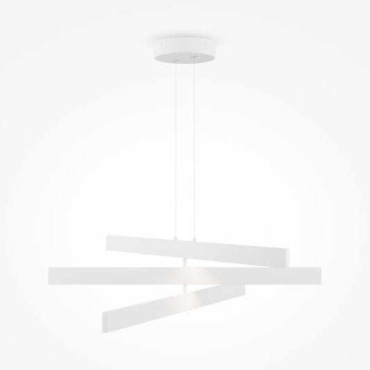 Lustra Dreptunghiulara din Aluminiu Alb 46W 2300lm 4000k L80xH120cm Origami