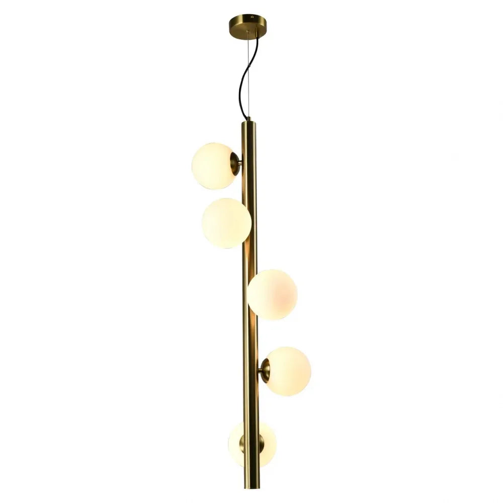 Lustra din Metal/Sticla Alama/Alb L29.5xH140cm Elorie Richmond interiors