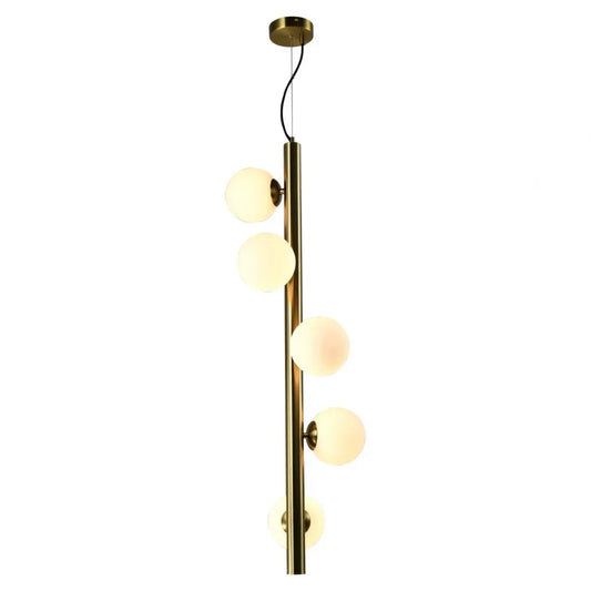 Lustra din Metal/Sticla Alama/Alb L29.5xH140cm Elorie Richmond interiors