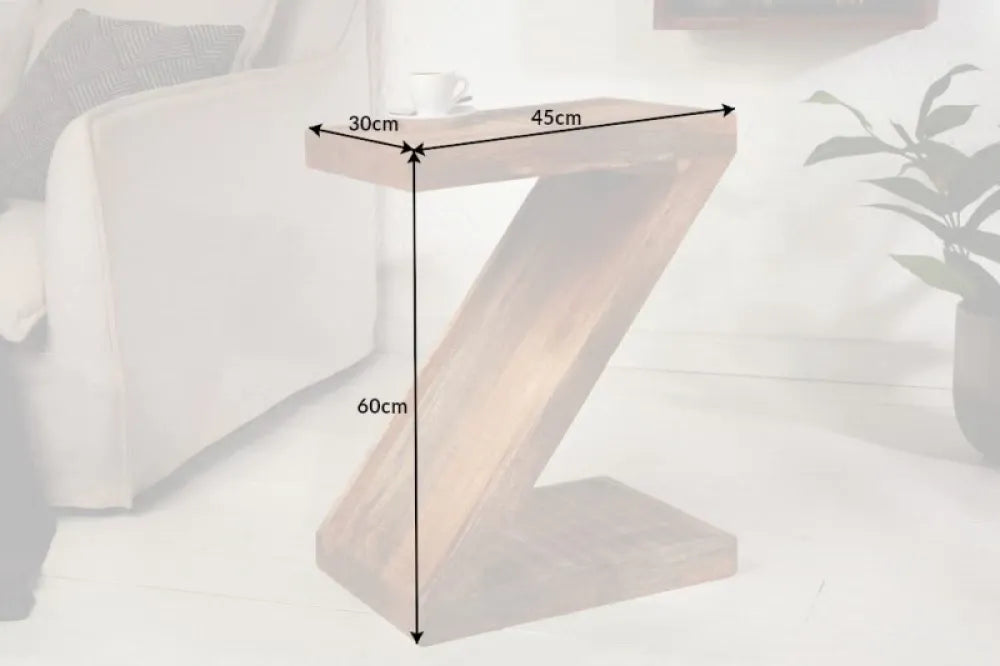 Masuta laterala Dreptunghiulara din Lemn de mango Maro L45xH60cm Z