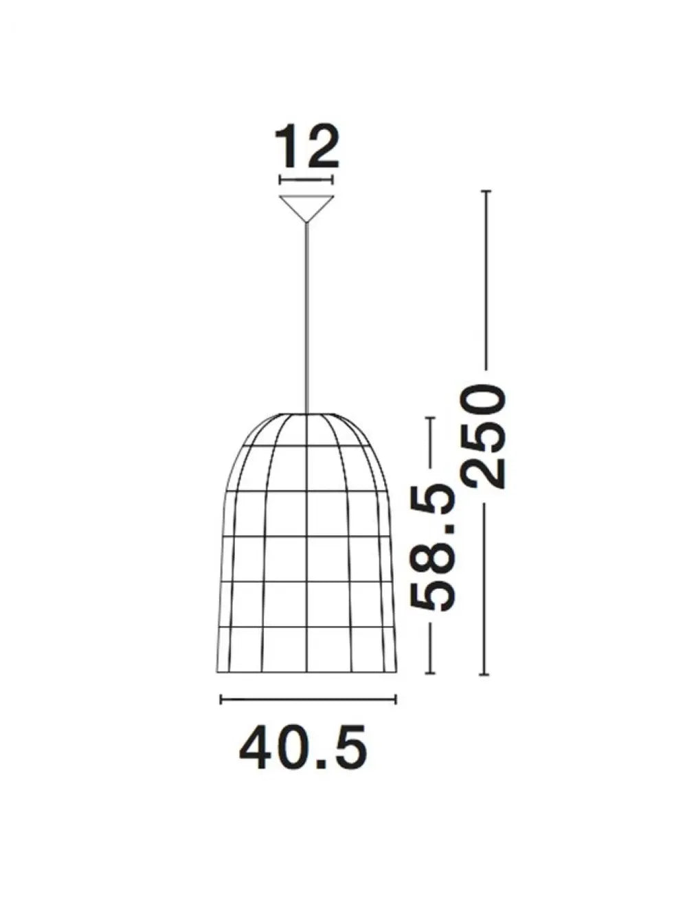 Pendul structura din Metal Negru si abajur din Ratan Bej H250xL40.5cm IP20 AURORA