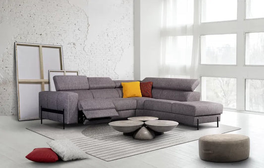 Coltar in forma de L personalizabil cu recliner L296cm Arkon