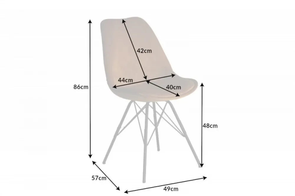 Scaun tapitat cu Catifea Galben cu picioare din Metal Negru H86xL49xA57cm Scandinavia