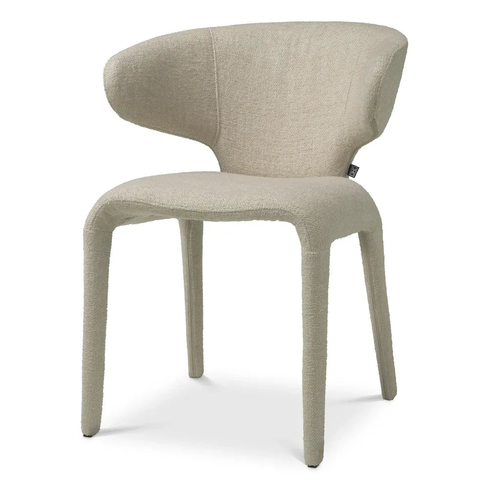 Scaun tapitat cu Stofa Ecru L60xA61xH79cm Josephine Eichholtz
