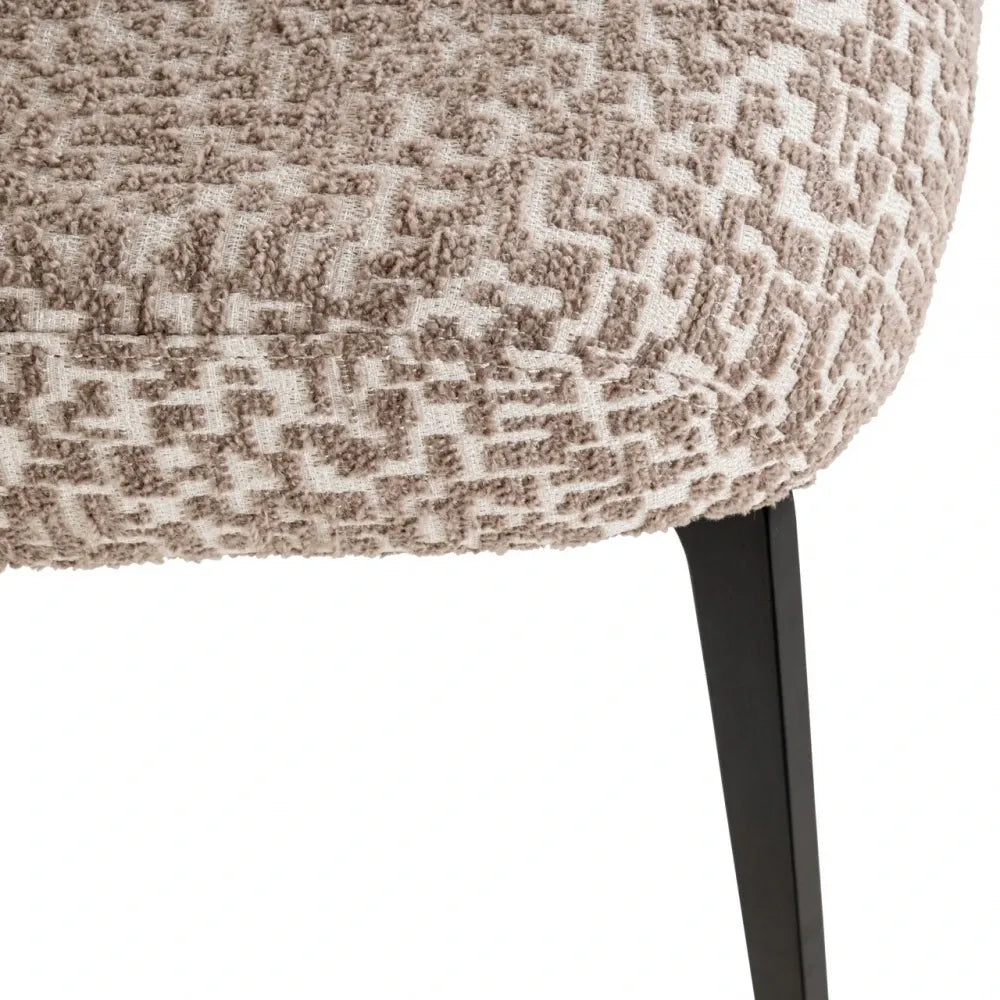 Scaun din Stofa Bej si Metal Negru L51xH83.5cm Sergio Richmond interiors