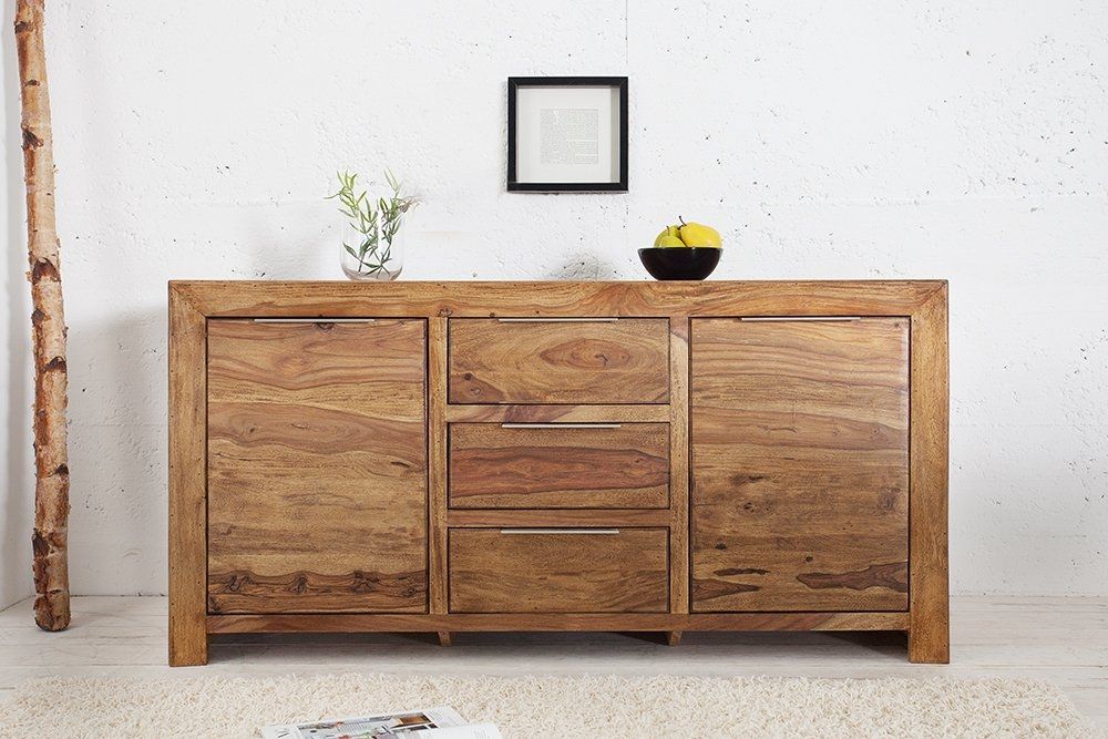 Comoda din Lemn masiv de sheesham Maro Lagos L135xH70cm
