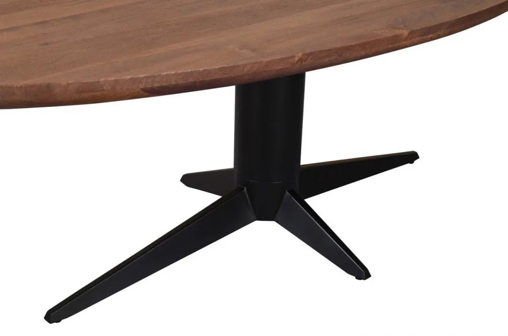 Masa ovala din Metal Negru si Lemn de mango Maro L230xH76cm Stafford Richmond interiors