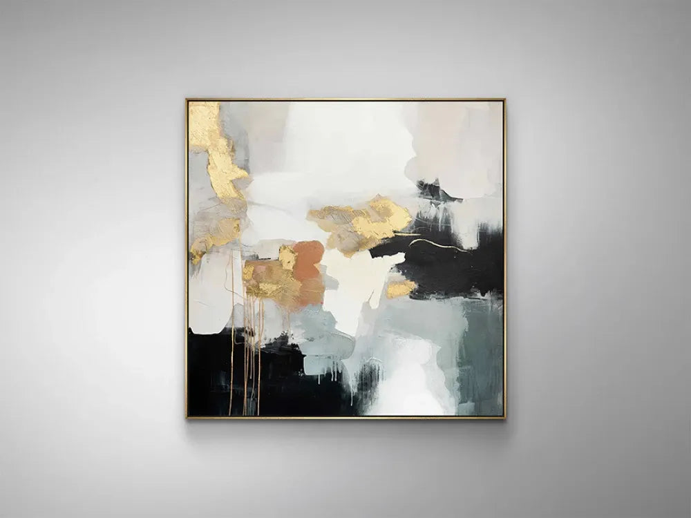 Tablou Abstract pe Panza Multicolor L100xH100cm Expresion