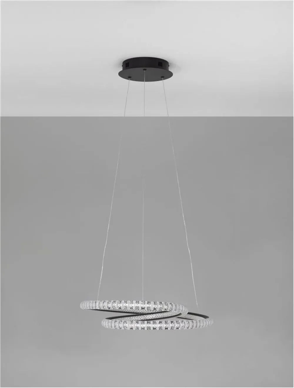 Lustra din Aluminiu Negru H120xL48cm IP20 45W 2800lm 3000k GINEVRA