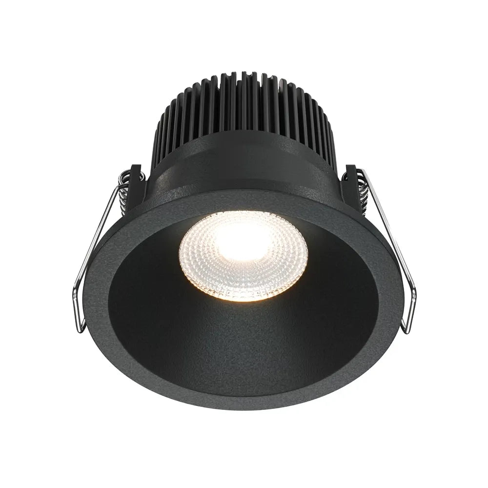 Spot incastrat rotund din Aluminiu Negru H6xD6cm IP 65 6W 420lm 3000k Zoom
