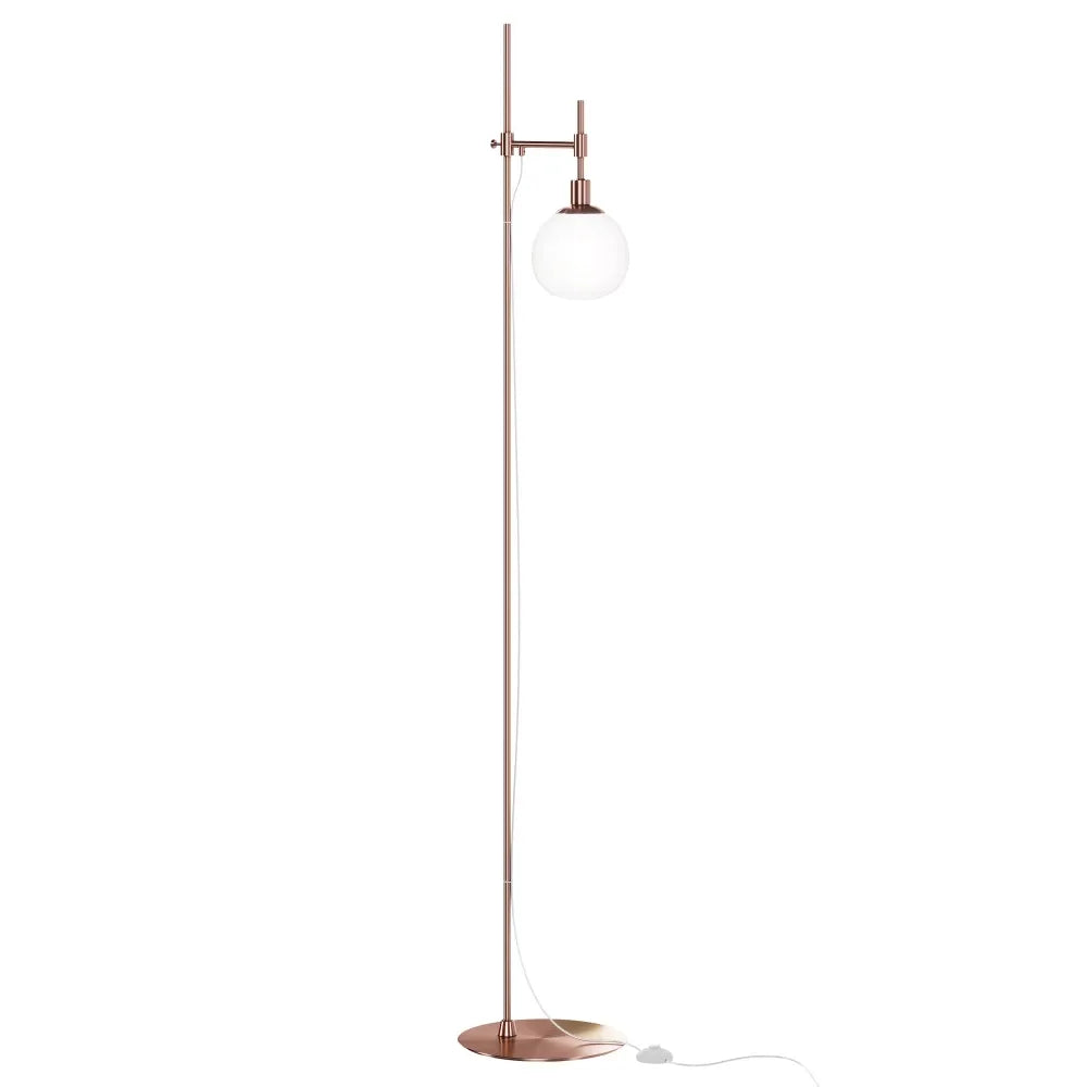 Lampa de podea din Sticla Alb D25xH155cm Erich