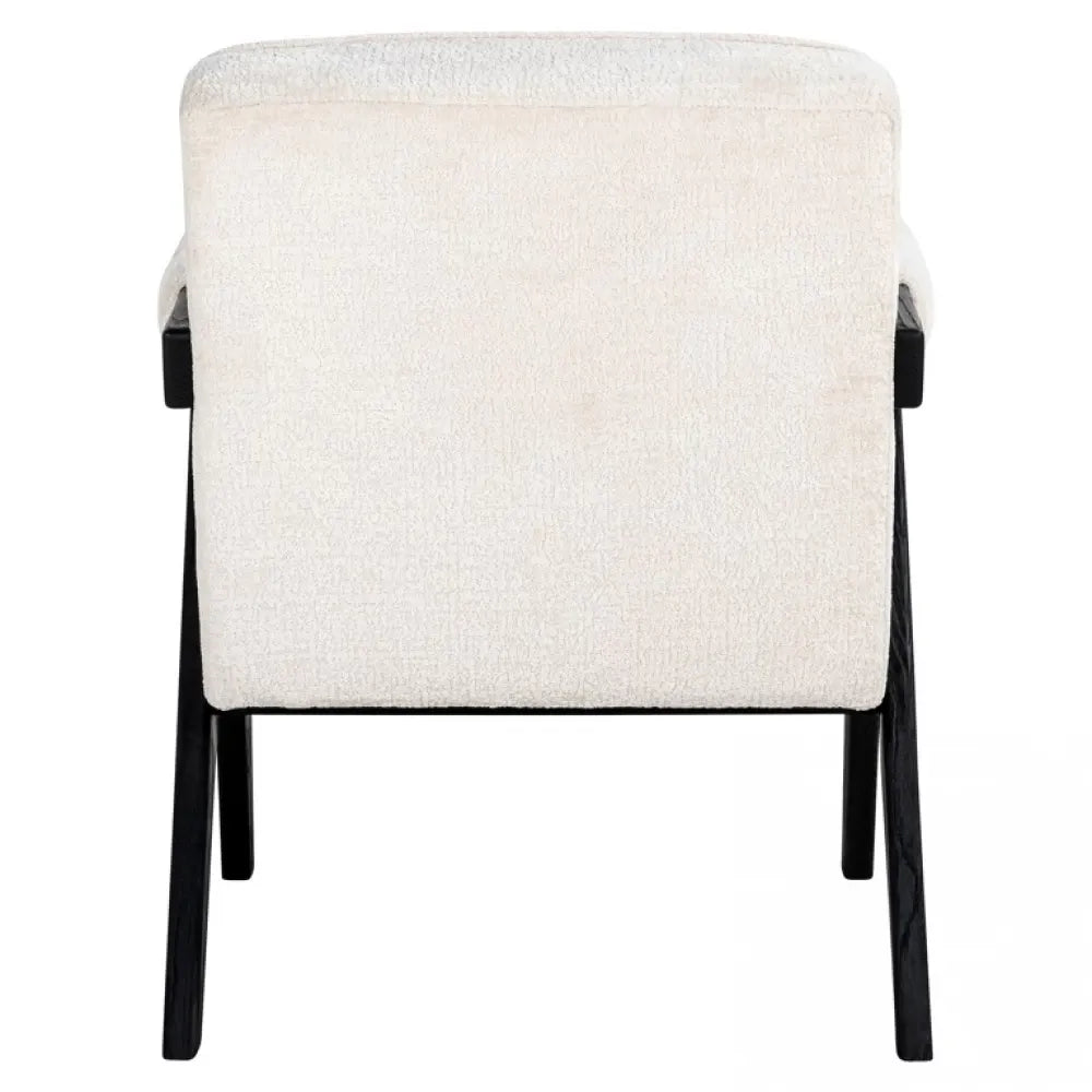 Fotoliu tapitat cu Chenille Alb H84xA84.5xL67cm Cooper Richmond interiors