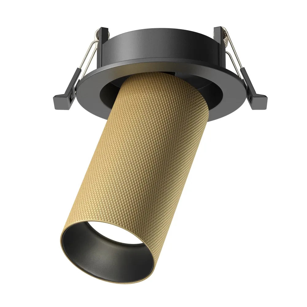 Spot incastrat din Aluminiu Negru/Auriu mat H14.1xD5.4cm 10W Artisan